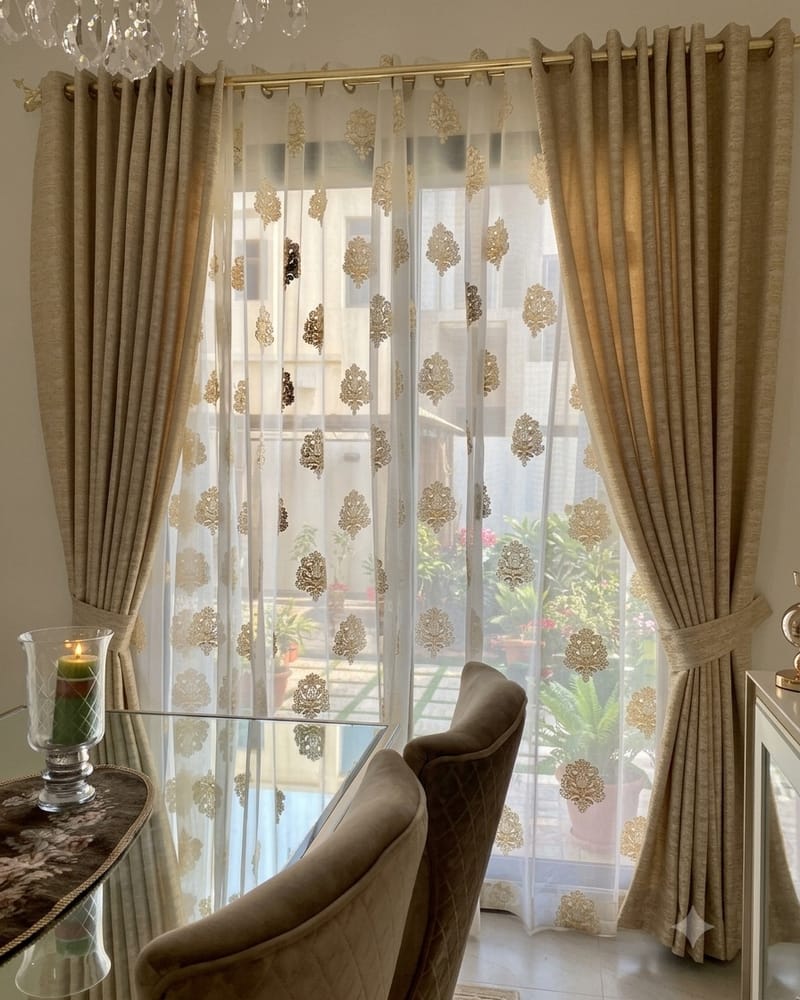 Embroidered Sheer Curtains